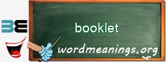 WordMeaning blackboard for booklet